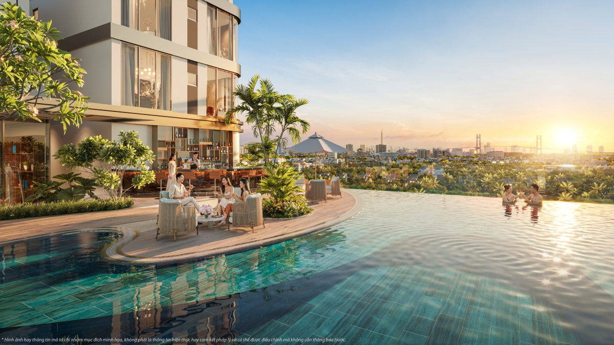 Pool bar tại dự án căn hộ Vlasta Premier Phú Thuận